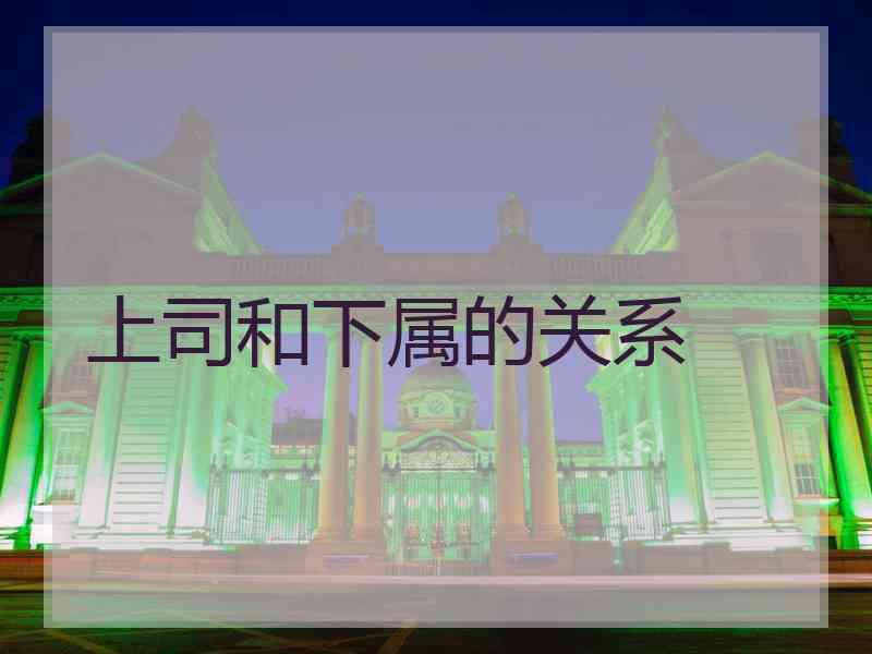 上司和下属的关系