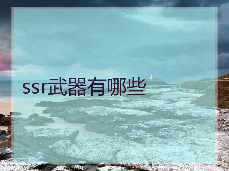 ssr武器有哪些
