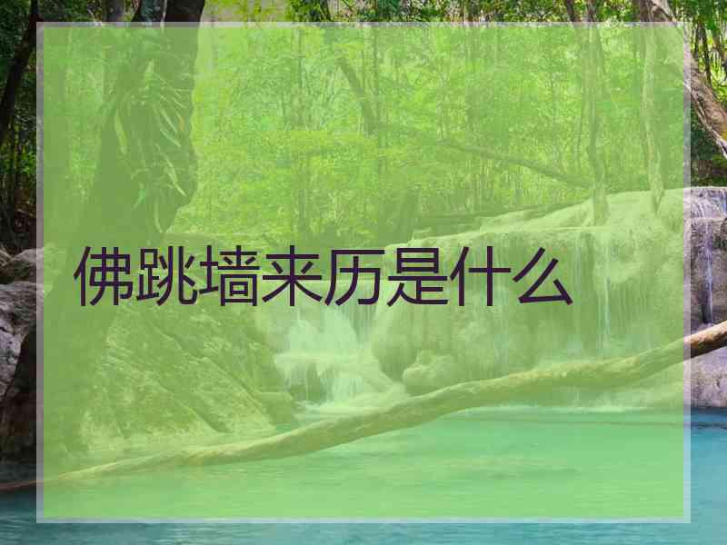 佛跳墙来历是什么