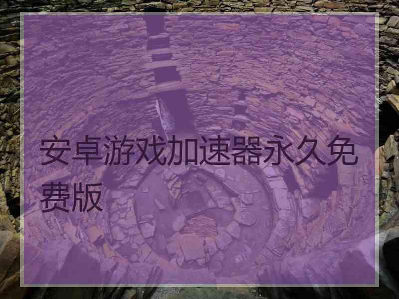 安卓游戏加速器永久免费版