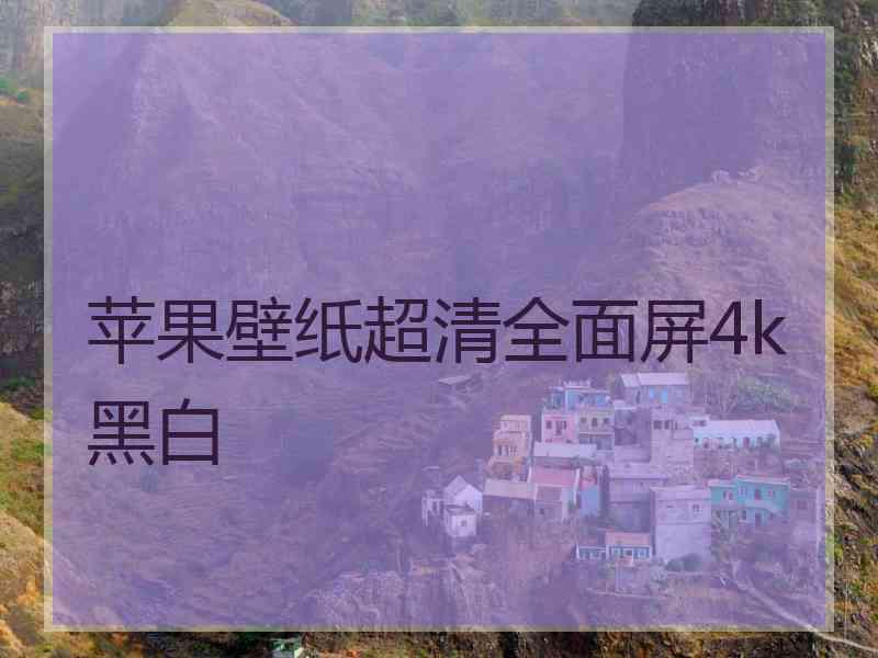 苹果壁纸超清全面屏4k黑白