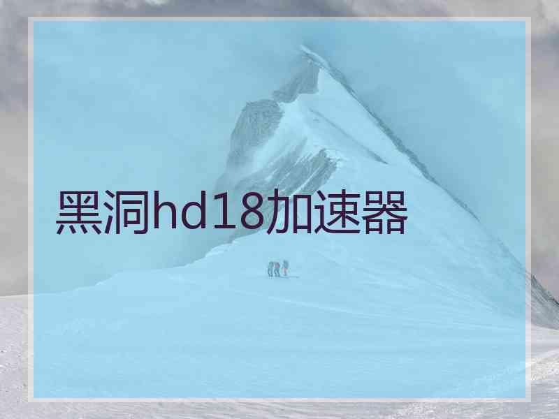 黑洞hd18加速器