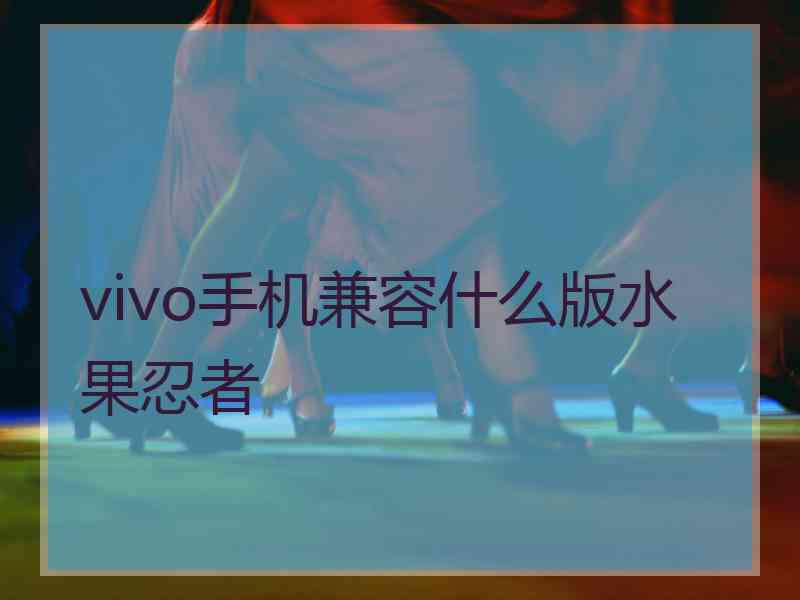 vivo手机兼容什么版水果忍者