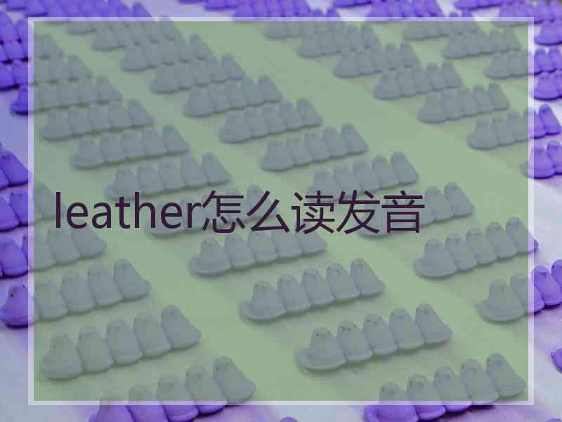 leather怎么读发音