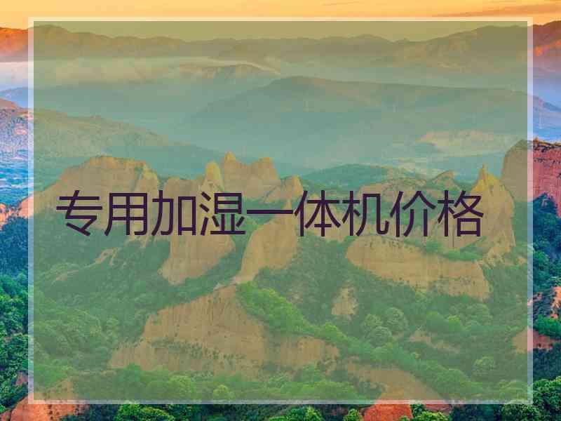 专用加湿一体机价格