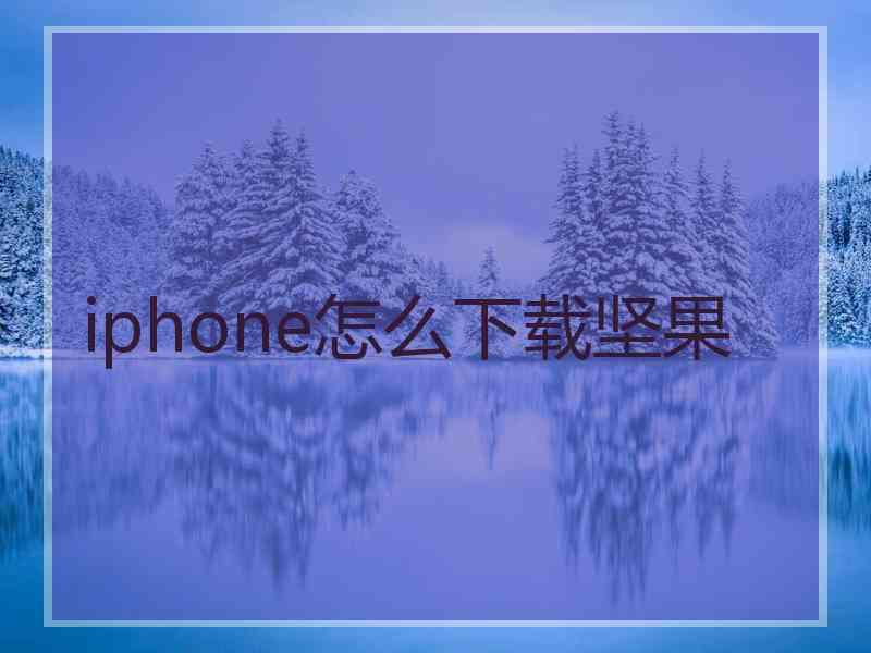 iphone怎么下载坚果