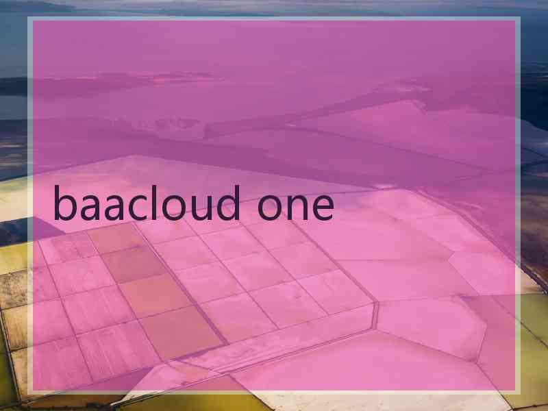 baacloud one