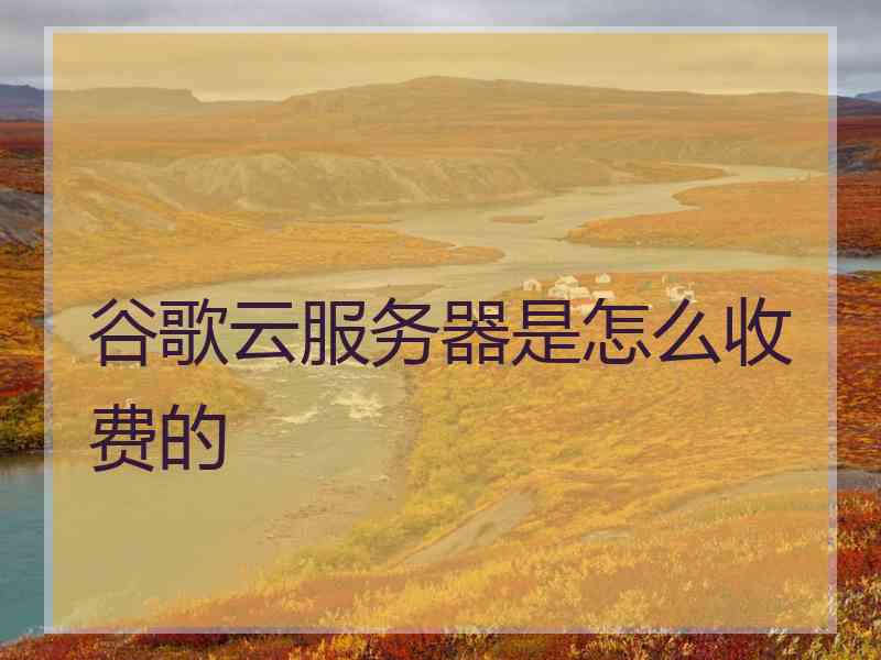 谷歌云服务器是怎么收费的
