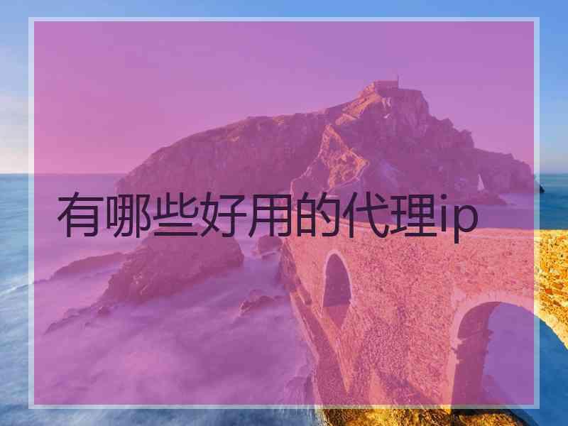 有哪些好用的代理ip