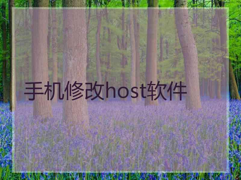 手机修改host软件