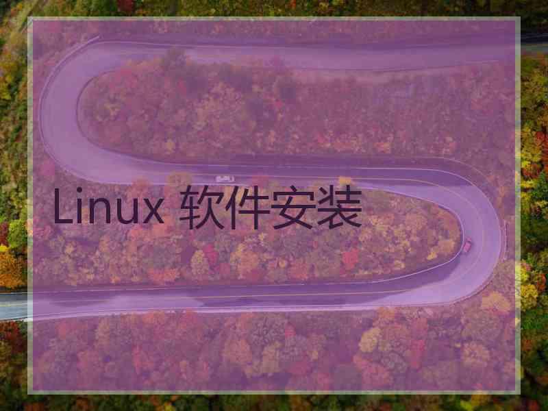 Linux 软件安装