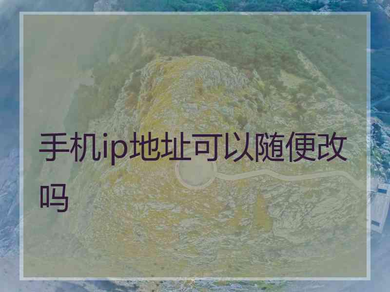 手机ip地址可以随便改吗