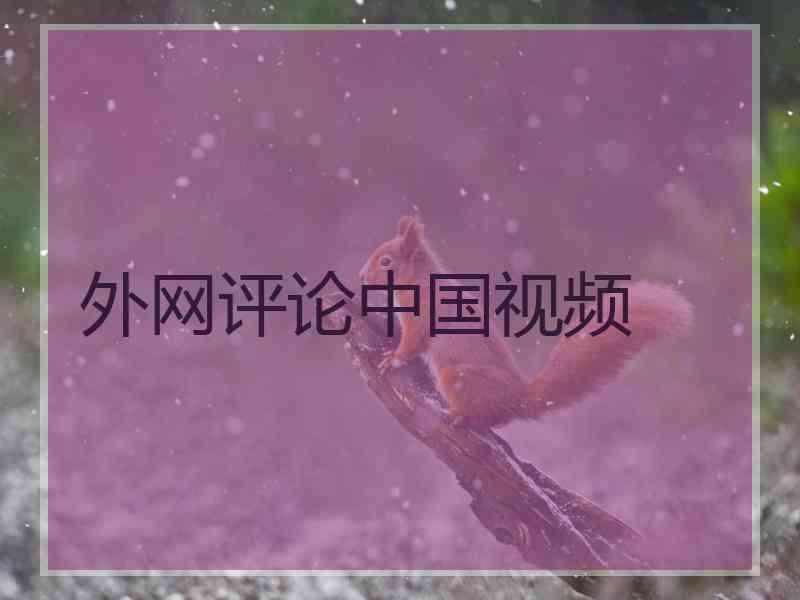 外网评论中国视频